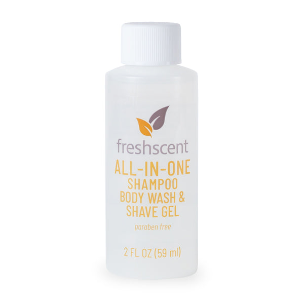 FreshScent SSB2 3-in-1 Shampoo, Shave Gel and Body Wash - 2 oz. Bottle (Case)