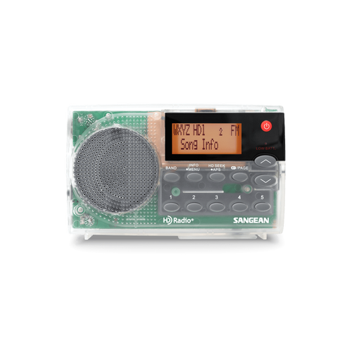 Sangean HDR-14CLX Portable HD Radio without Speaker - Clear