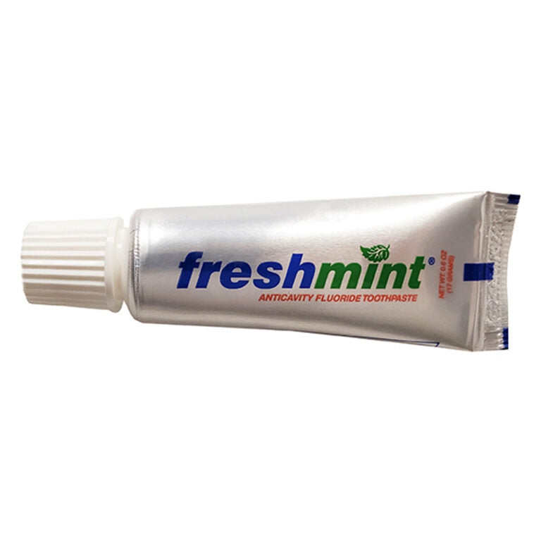 FreshMint TP6A 0.6 oz. Fluoride Toothpaste - Silver-Color Tube (Case)